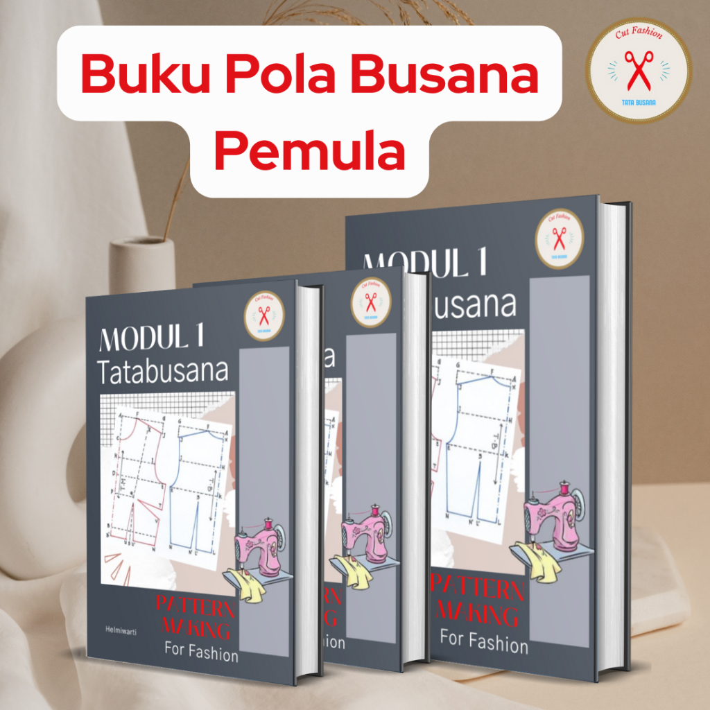 Buku panduan membuat pola Jahit busana baju wanita tingkat dasar pemula lengkap pakaian jahitan cust
