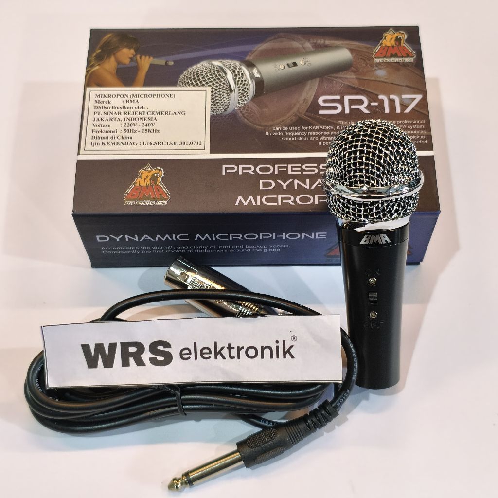 Mic microphone kabel BMA SR-117 mic instrumen