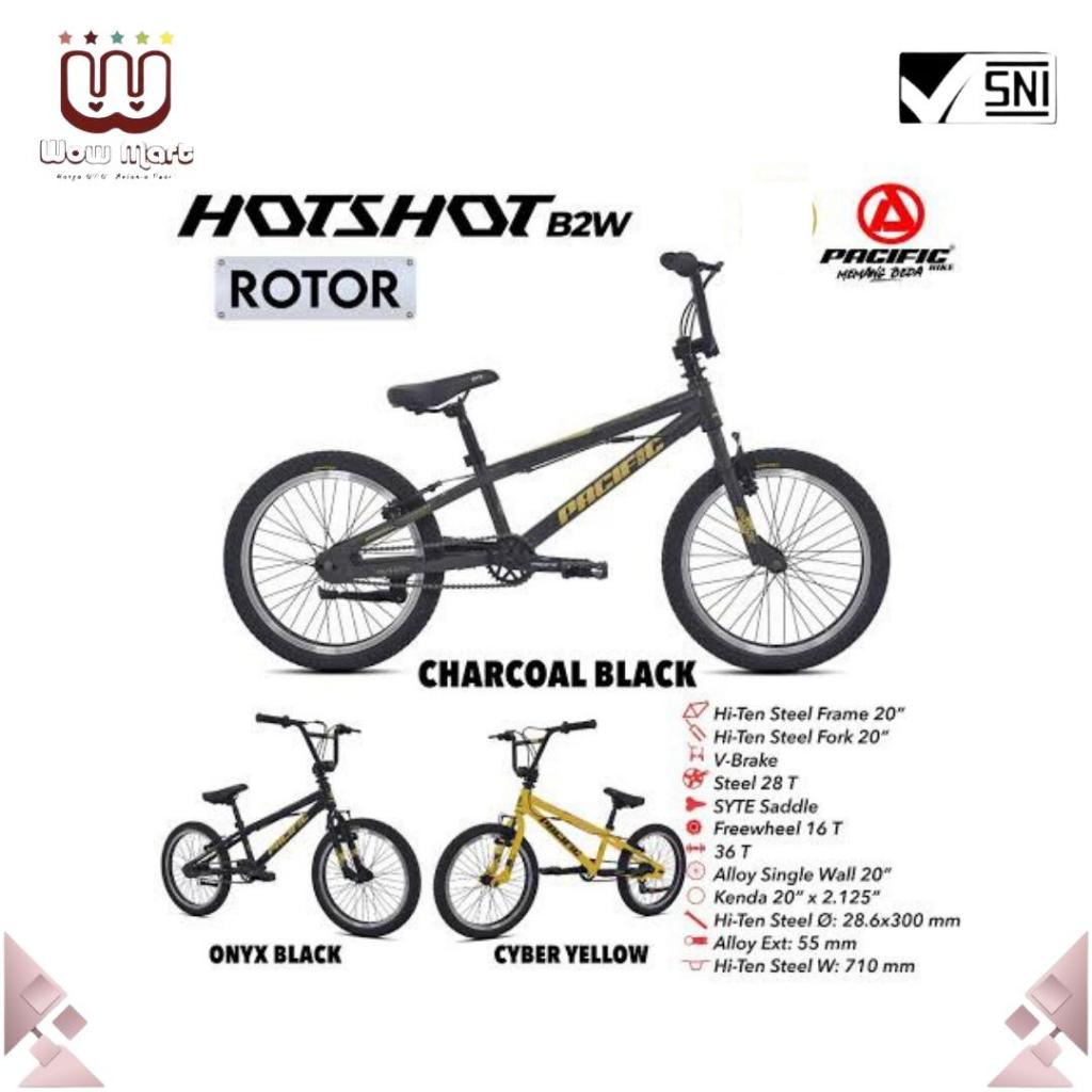 BMX HOTSHOT B2W 2.125 Pacific Kids Bicycle // BMX RUSH 2.5 ST20 Sepeda Roda Dua Race Bike Anak 20 In