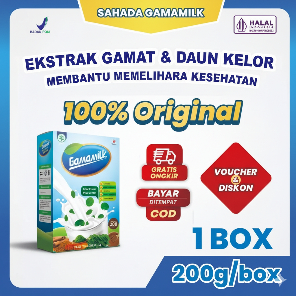 GAMAMILK Etawa Gamat - Susu Etawa Plus Gamat - HALAL Dan BPOM