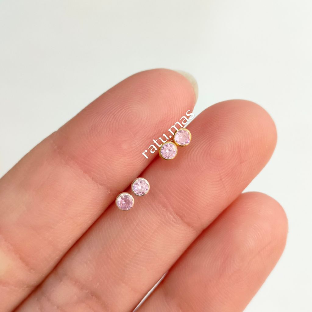 ANTING TUSUK ANAK/TINDIK HIDUNG PERAK 925 LAPIS EMAS