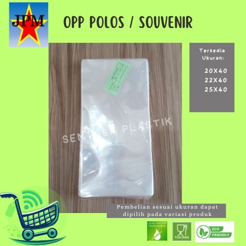 Plastik OPP Polos Tebal 30 Panjang 40 Tanpa Lem /  OPP Souvenir / / Plastik Souvenir / Plastik OPP D