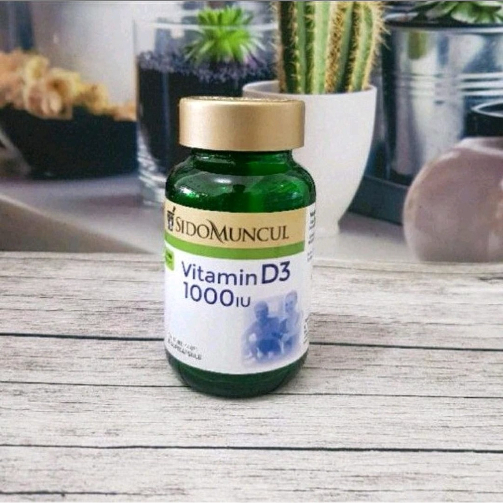 Sidomuncul Vitamin D3 1000iu (HALAL) Botol isi 50 Kapsul