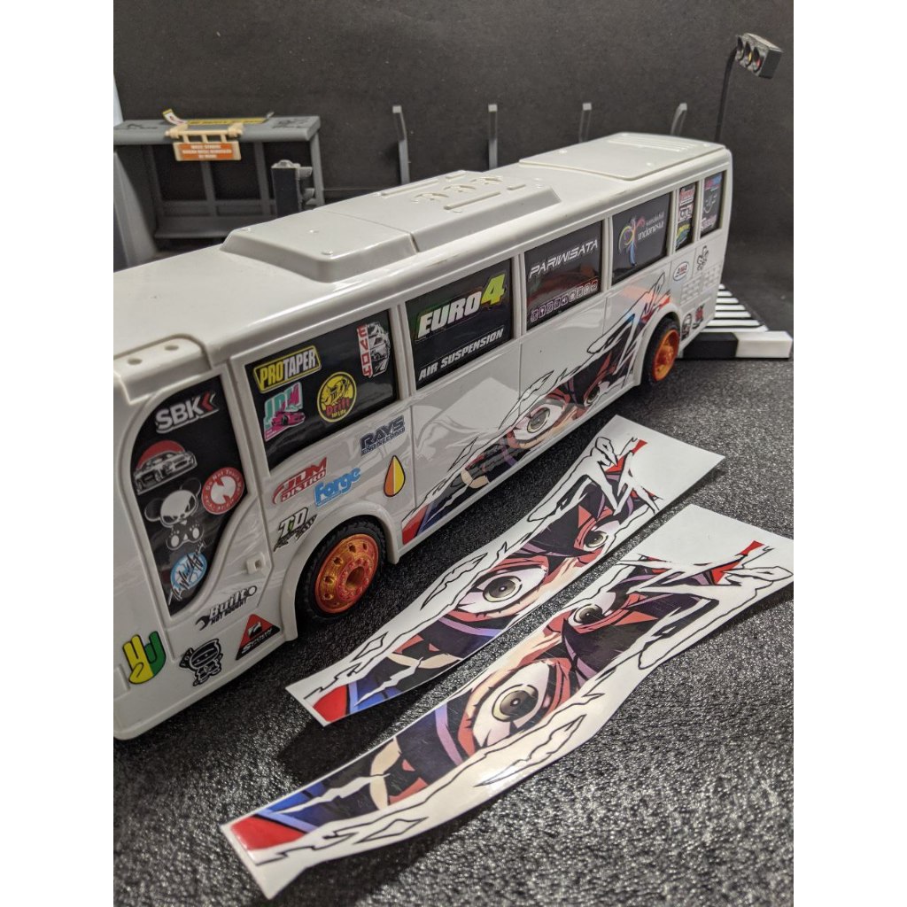 stiker livery miniatur bus Demon Slayer livery anime