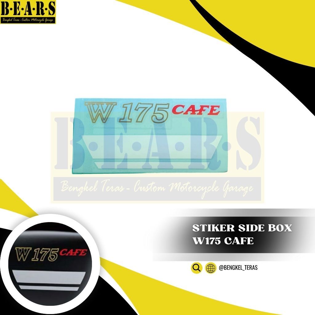 Stiker Body Kawasaki W175 Cafe stiker box samping W175 cafe