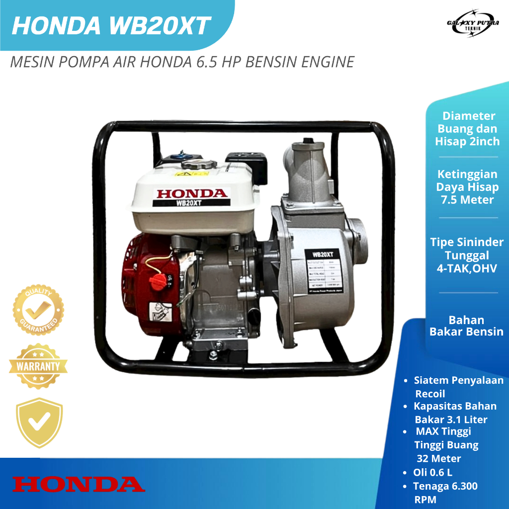 ALKON POMPA AIR HONDA WB20XT 2 inchi MADE IN JAPAN TERMURAH BEST SELLER 