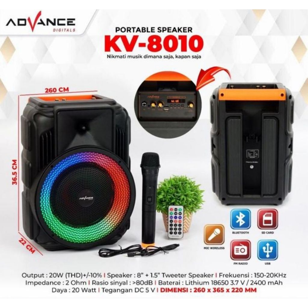 ADVANCE SPEAKER KV8010