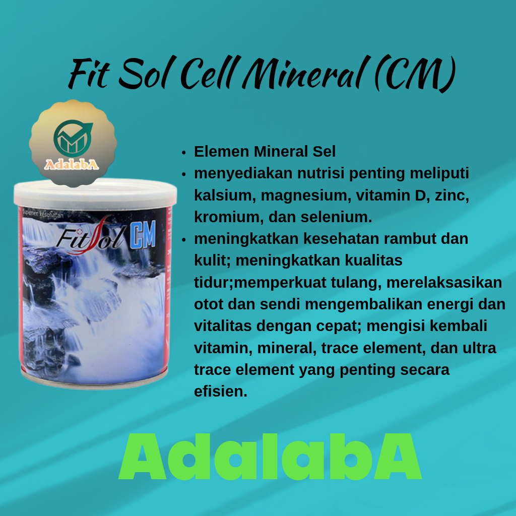 FitSol CM Fit Solution Cell Mineral 200 Gram dilengkapi mineral, mikronutrien, dan vitamin D