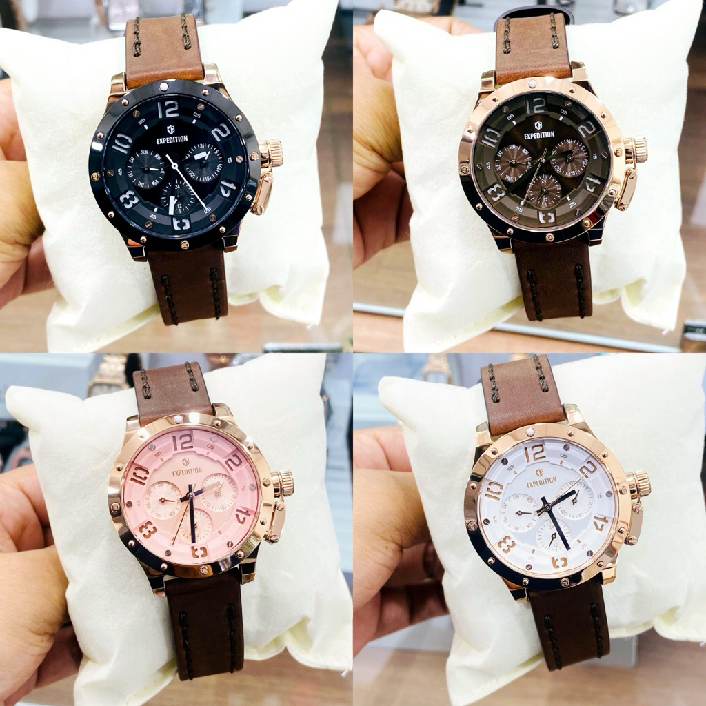 BEST SELLER JAM TANGAN WANITA EXPEDITION E 6381 E6381 EXP-6381 LEATHER STRAP ORIGINAL