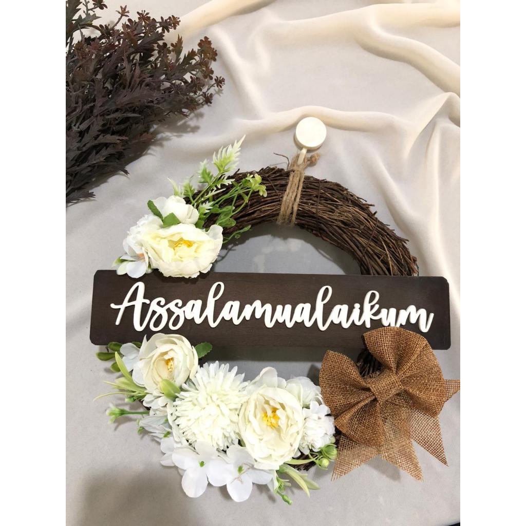 WREATH FLOWER / HIASAN PINTU / GANTUNGAN PINTU/ FLOWER WREATH / BUNGA WREATH/ HIASAN DINDING PINTU/H