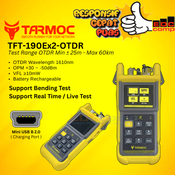 Tarmoc TFT-190E-OTDR | OTDR 1550nm ,OPM,VFL