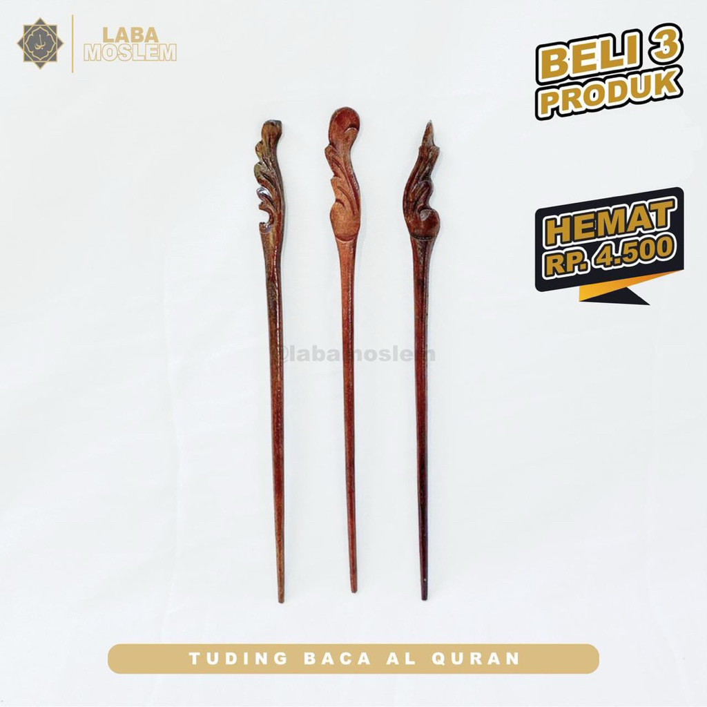 Tuding Duding Kalam Penunjuk Ngaji Baca Alquran Bahan Kayu Jati
