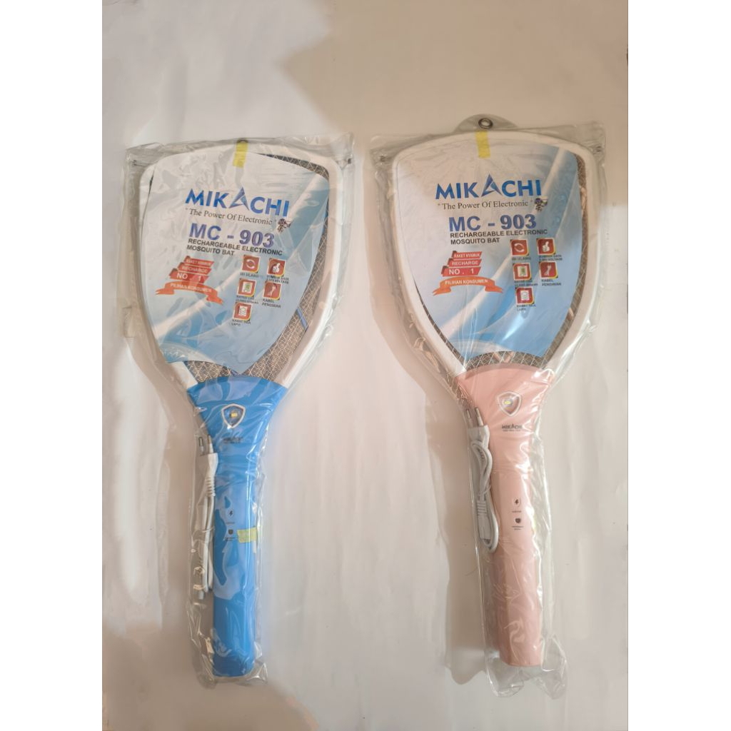 Raket Nyamuk Mikachi MC-903 Rechargeable / Raket Nyamuk Cas Listrik Kuat Anti Nyamuk