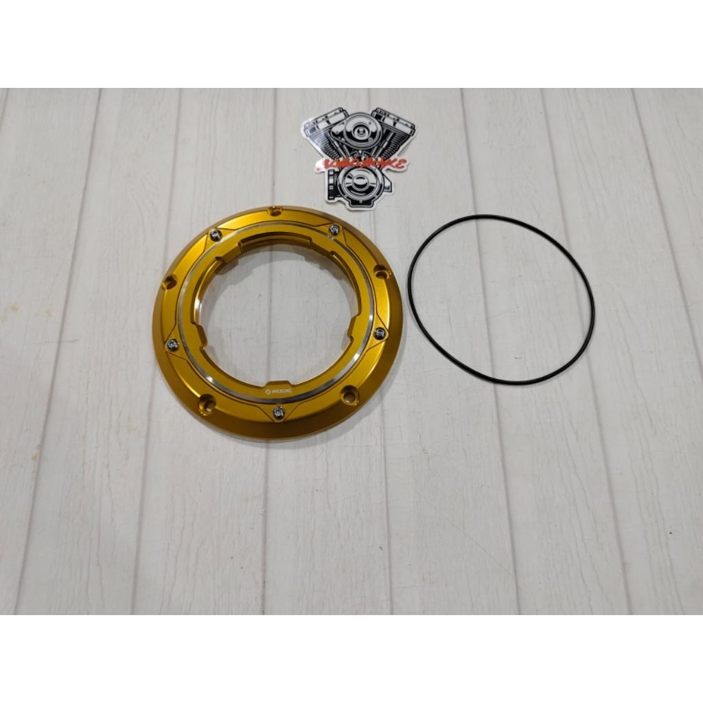 Derby cover Anodized Gold list silver polished harley twincam