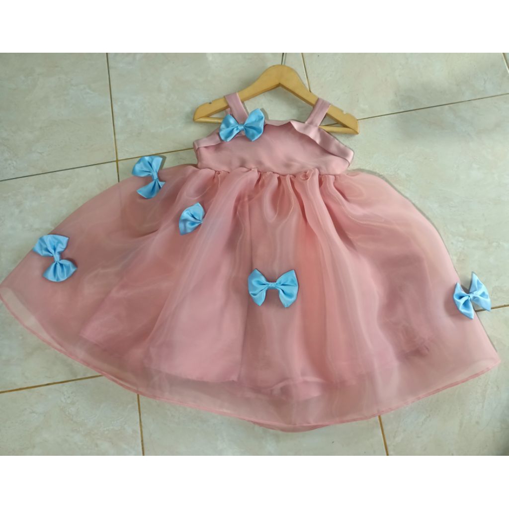 Gaun anak pesta/gaun organza anak