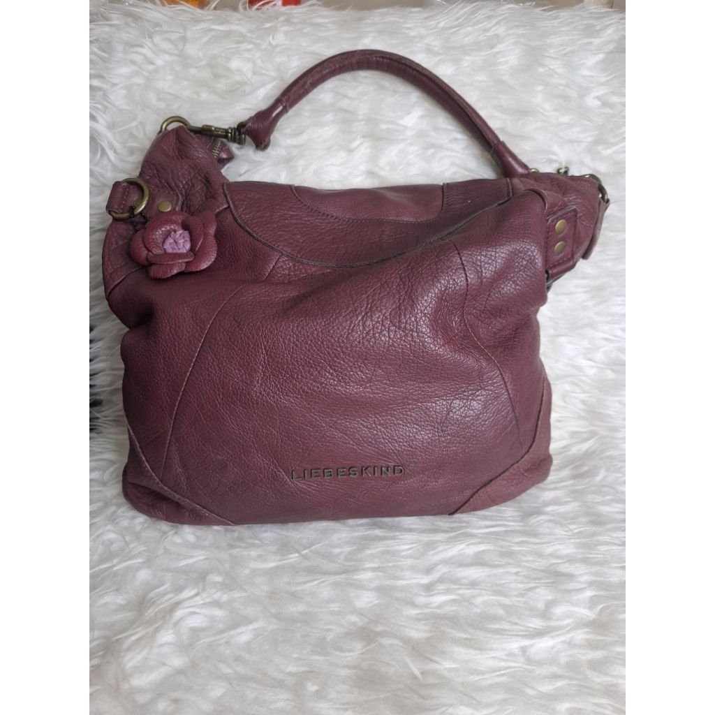 Tas Wanita Hobo Liebeskind Berlin Preloved Red Wine / Tas Liebeskind Berlin Second Auth Cantik Kulit