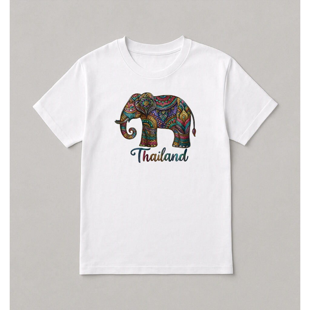 Kaos Souvenir Gajah Thailand , Kaos Thailand , Kaos Thailand , Kaos oleh oleh Thailand , kaos distro
