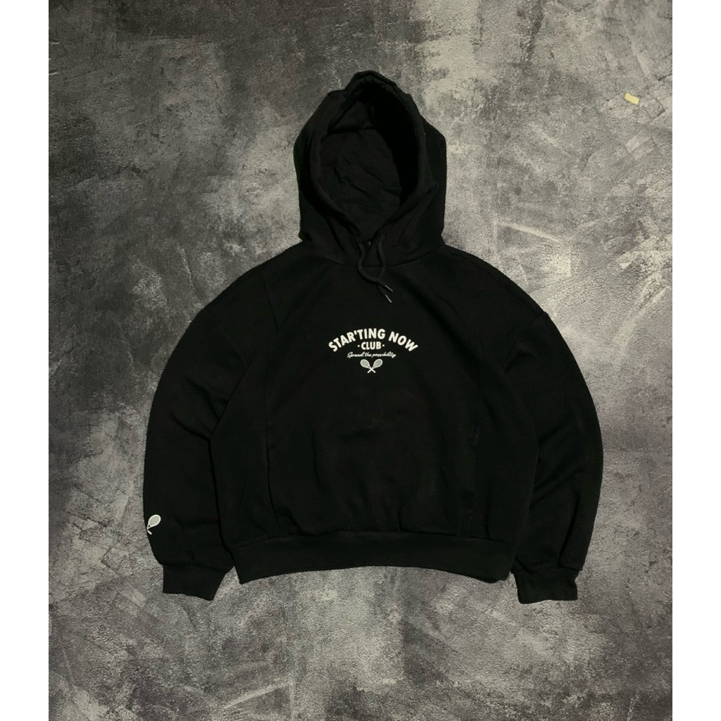 Awk Pullover Hoodie Boxy Black Graphic