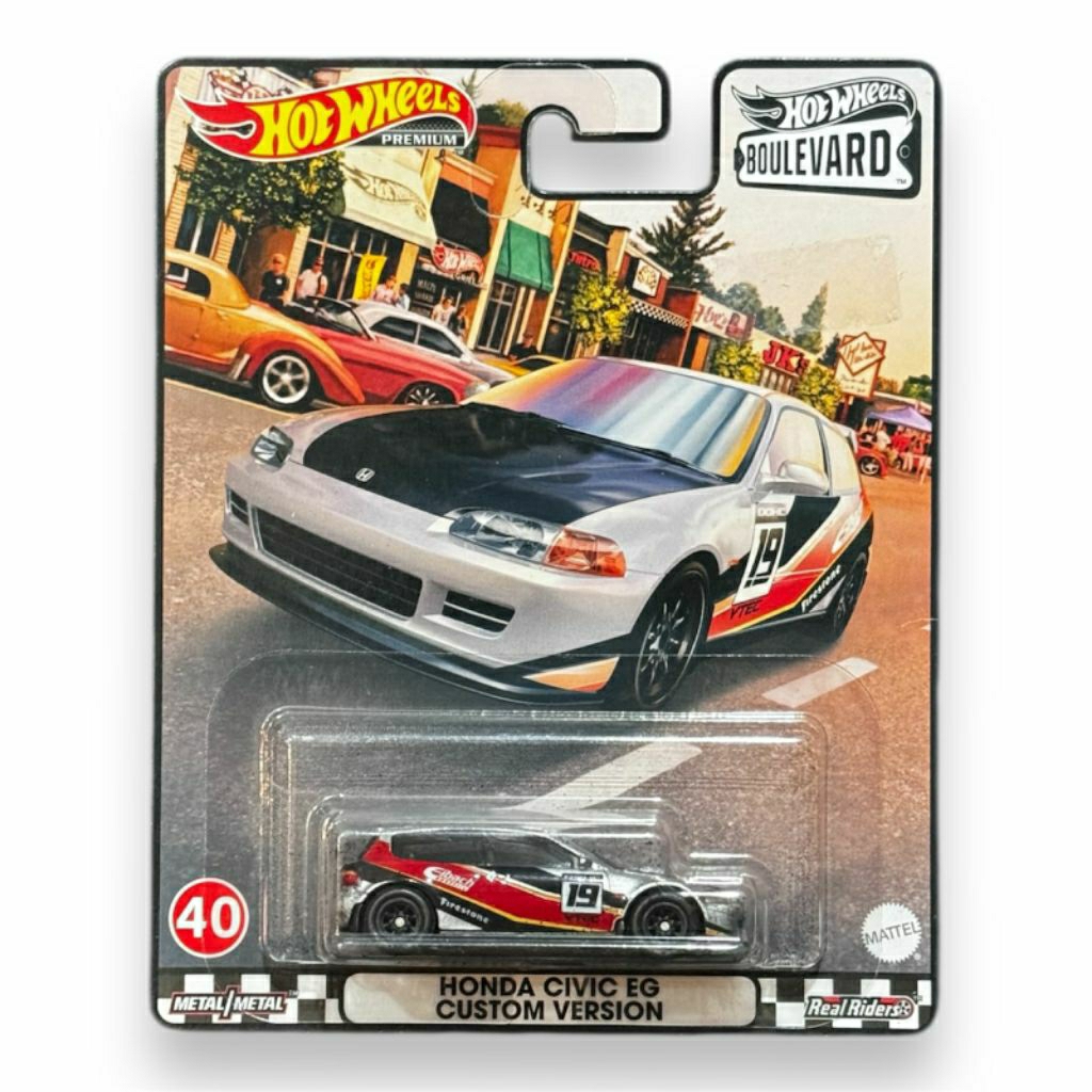 Hot Wheels Premium Boulevard Honda Civic EG6 Custom Version Japan Card, Sealed, FREE Protector