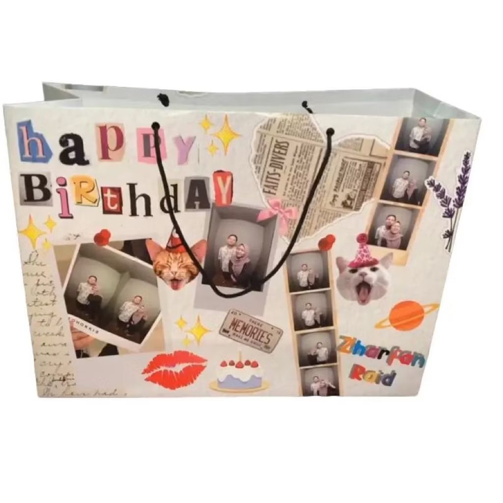 Paperbag Custom Aesthetic Edition Bisa request foto dan tulisan Paperbag custom Paperbag lucu