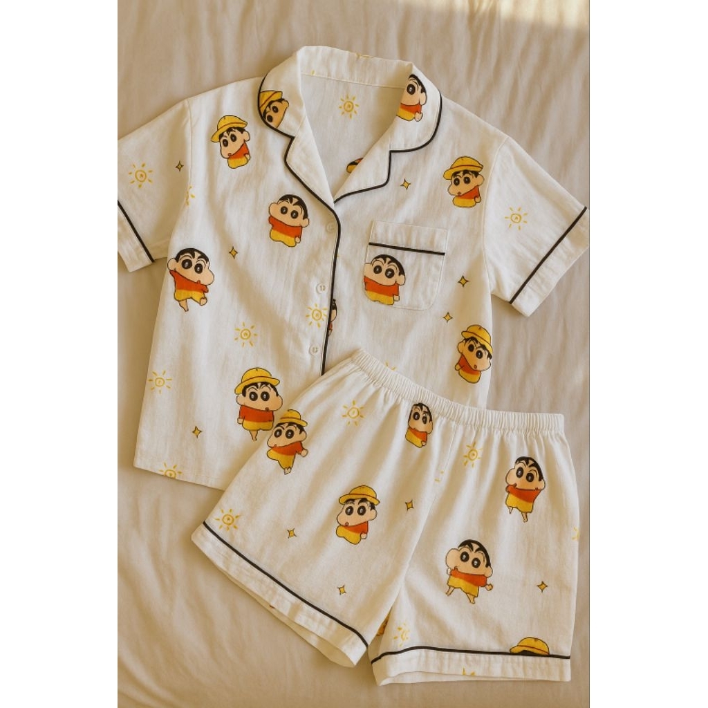 piyama baju tidur wanita dewasa sinchan