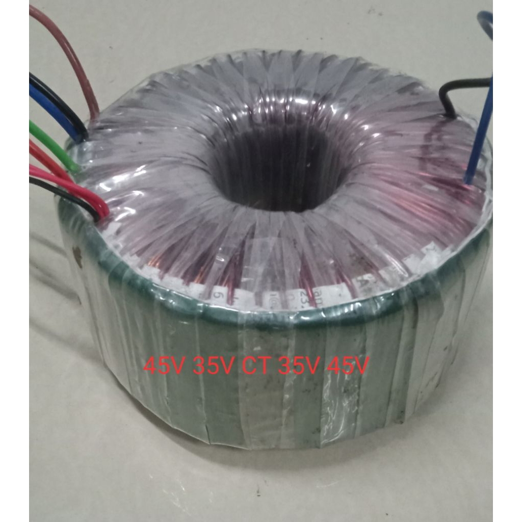 trafo teroid 45v 35v ct 35v 45v exstra 15v ct 15v
