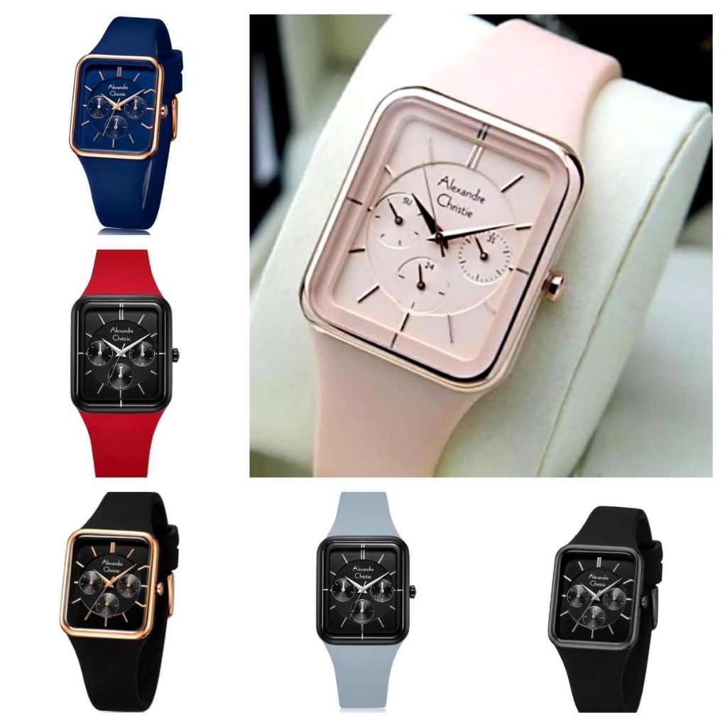 AC 2744 JAM TANGAN WANITA ALEXANDRE CHRISTIE AC2744 RUBBER / 2744 ORIGINAL AC RUBBER 2744