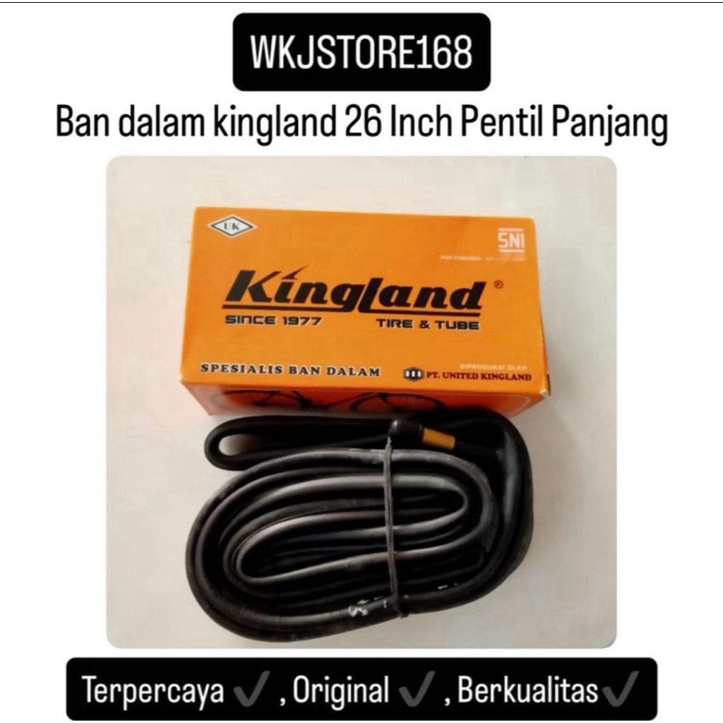 Ban Dalam Sepeda Kingland 26 x 2.125 Pentil Panjang