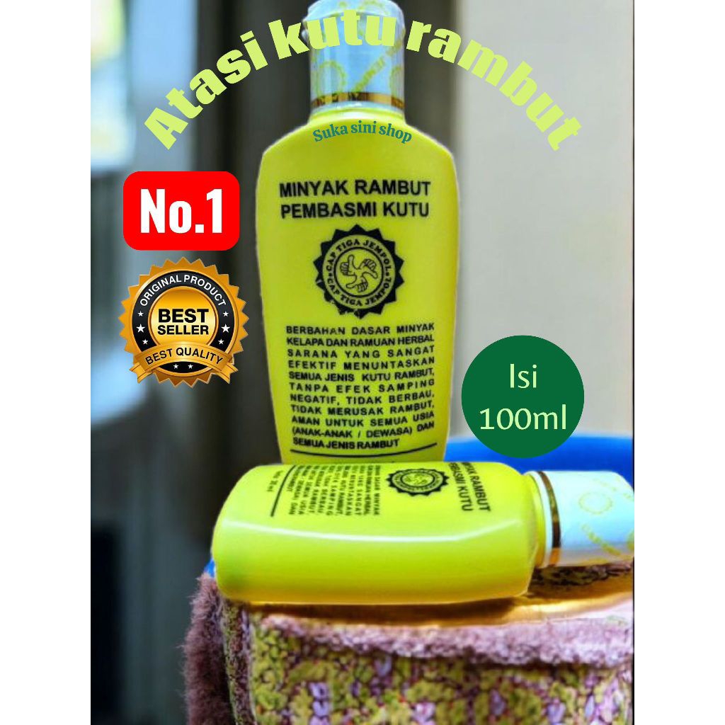 OBAT KUTU RAMBUT AMPUH untuk ANAK dan DEWASA| MINYAK RAMBUT PEMBASMI KUTU dan TELUR KUTU 100ml