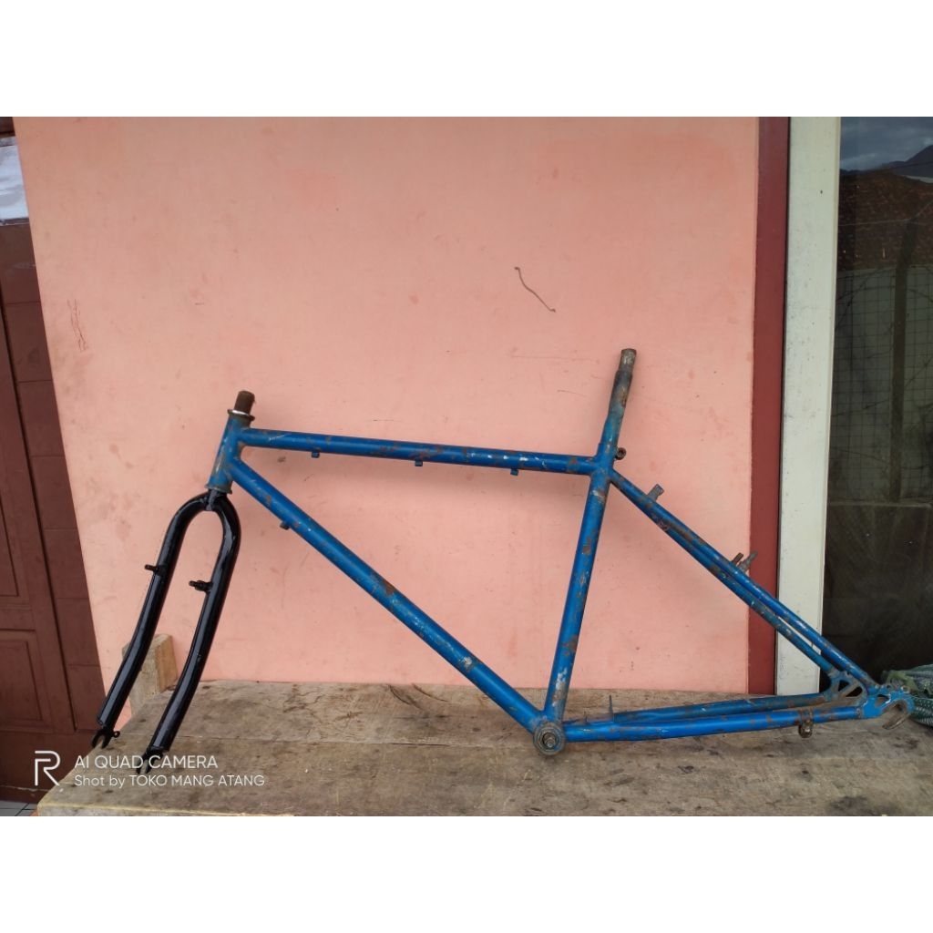 Frame Fork Sepeda MTB 26 Jadul Size 16.5" bahan Commuter las las an bagus Vintage bike - FORK NOS mu