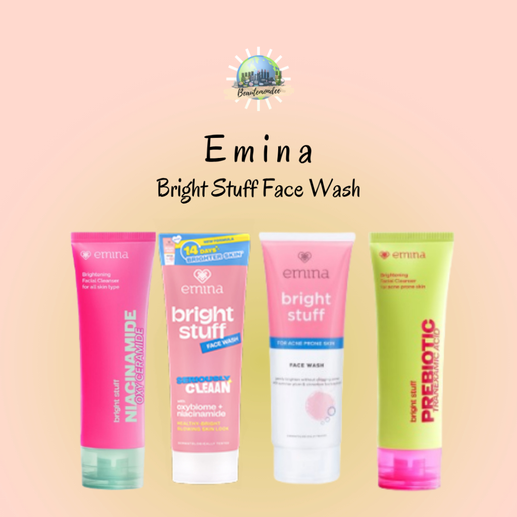 EMINA Bright Stuff Face Wash 100ml / Emina Acne Prone 50ml/ Emina Bright Stuff for Acne Prone Skin F