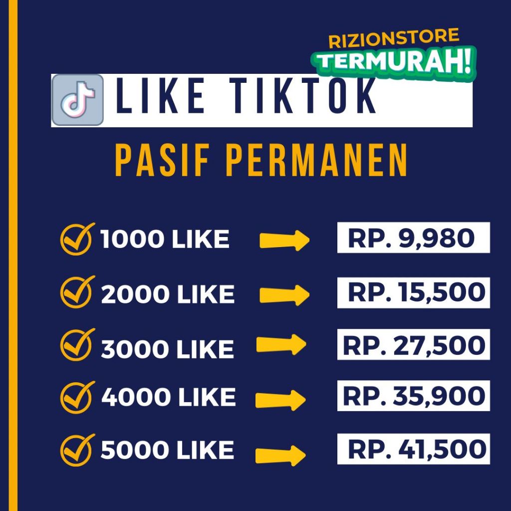 LIKE TIKTOK TERMURAH PERMANEN