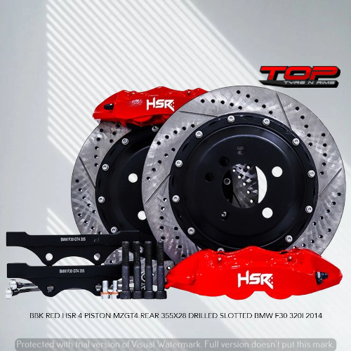 big brake kit bbk original hsr wheel warna red 4 piston untuk mobil BMW F30