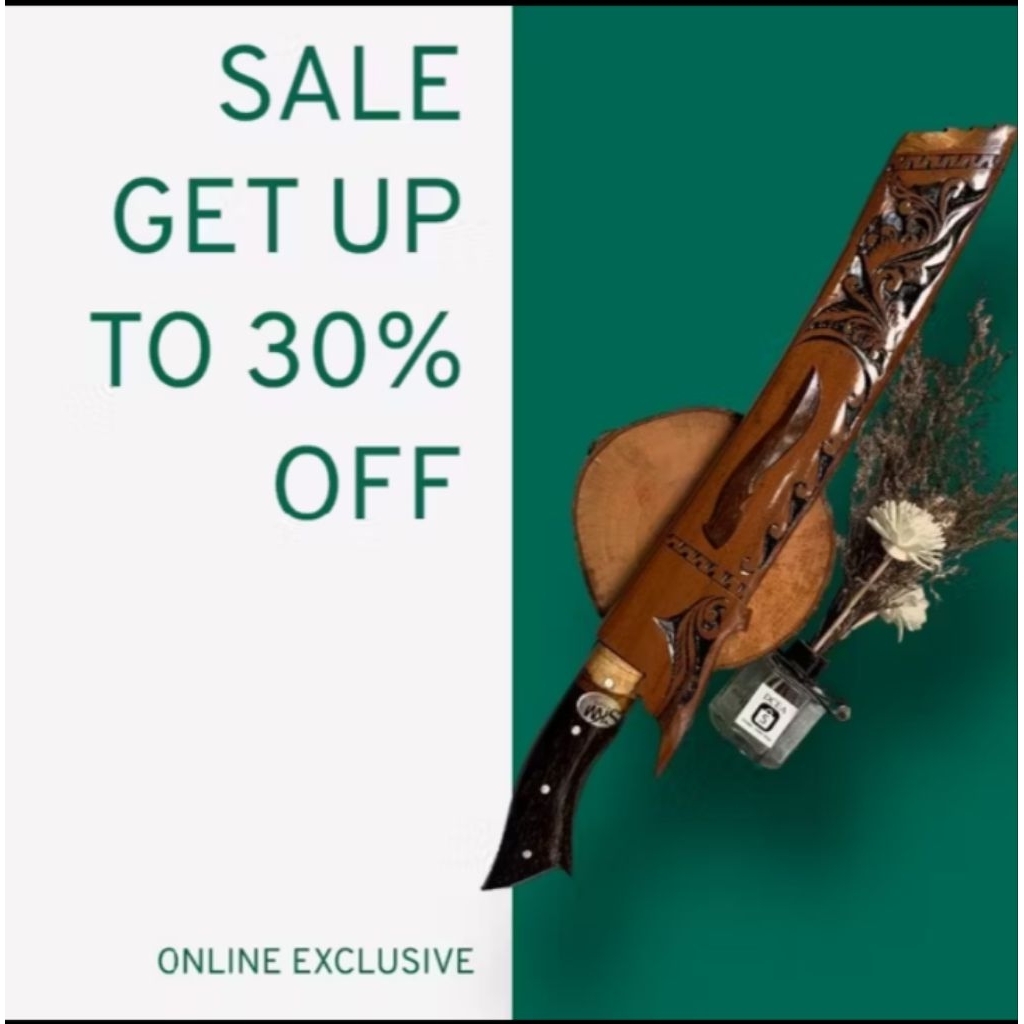 TDR golok ukir Pattimura ukir 30cm kerja kebun.