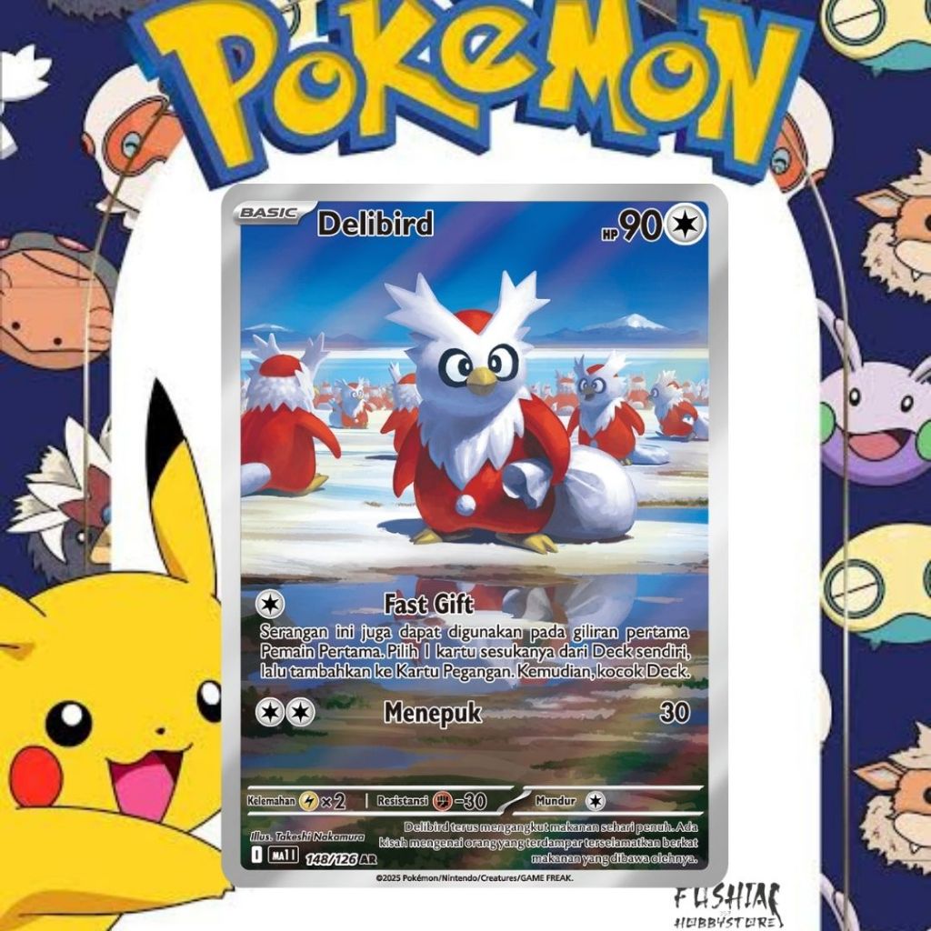 Kartu Pokemon TCG AR MA1 Delibird (148/126)