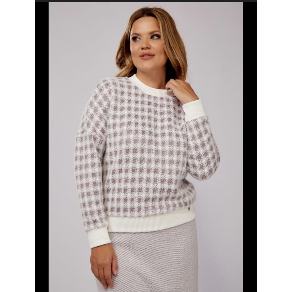 premium kardigan (cardigan) / sweater import knit bangkok (mango) halus warna pink putih kotak kotak