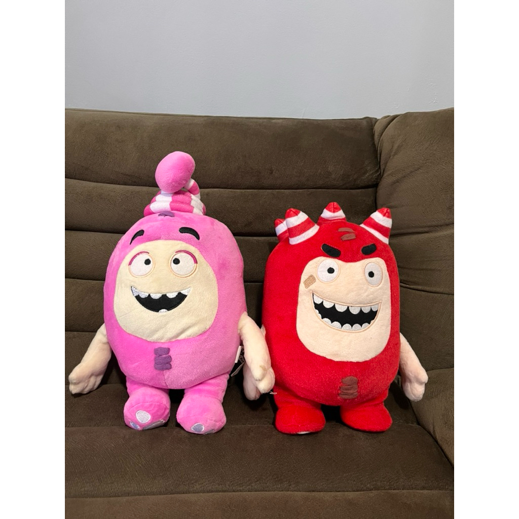 Boneka kado/koleksi Oddbods Newt & Fuse size Besar original