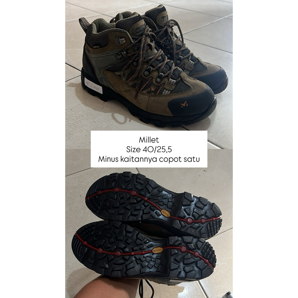 sepatu Outdoor millet size 40/25,5