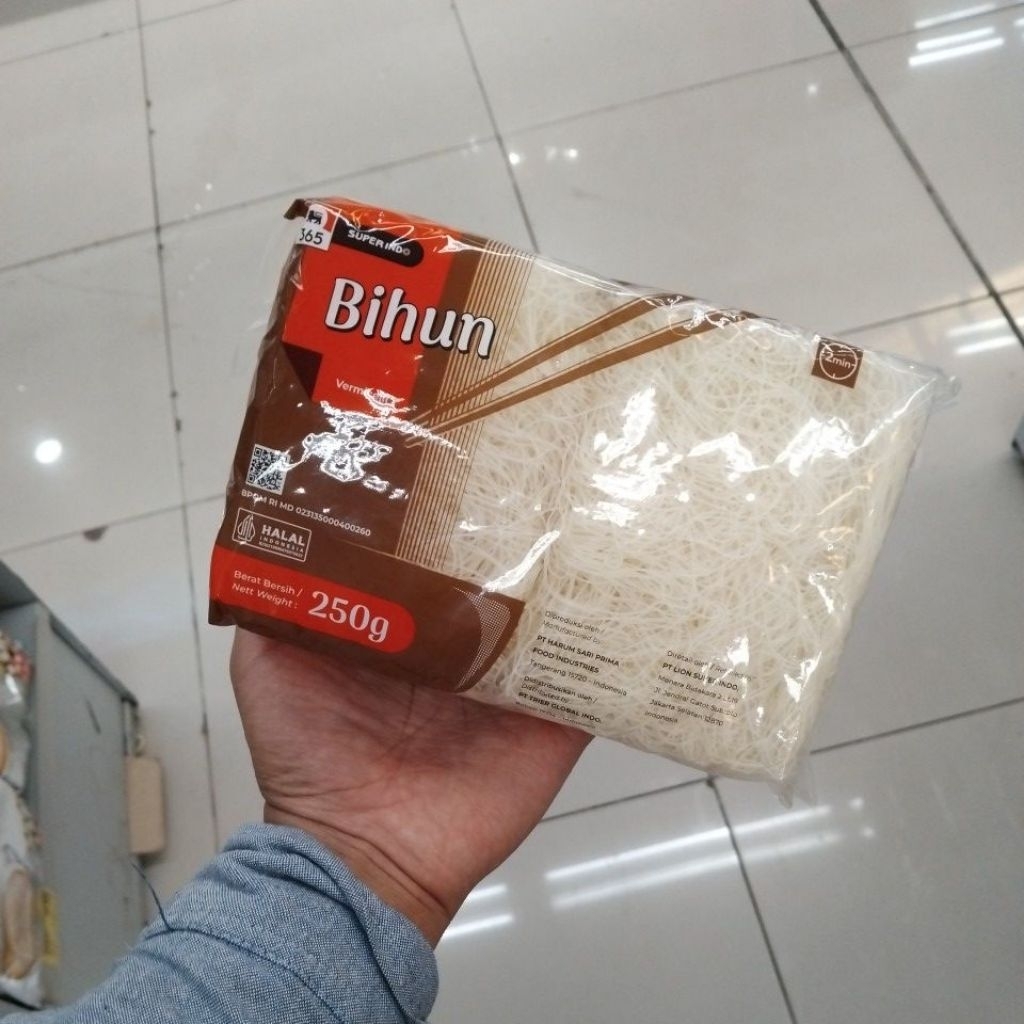 365 MIE BIHUN VERMICELLI SUPER INDO 250 gram