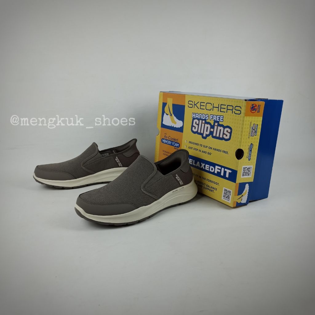 Sneakers Men Skechers Equalizer 5.0 DRAYZE TAUPE BNIN Original size 43 45 - SEPATU SLIP ON PRIA GOWA