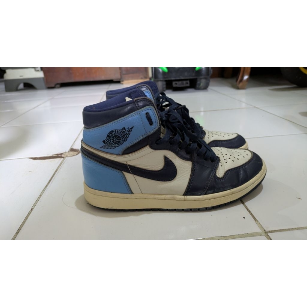 AJ 1 Retro High OG 'Obsidian' UNC Size 40.5 Preloved