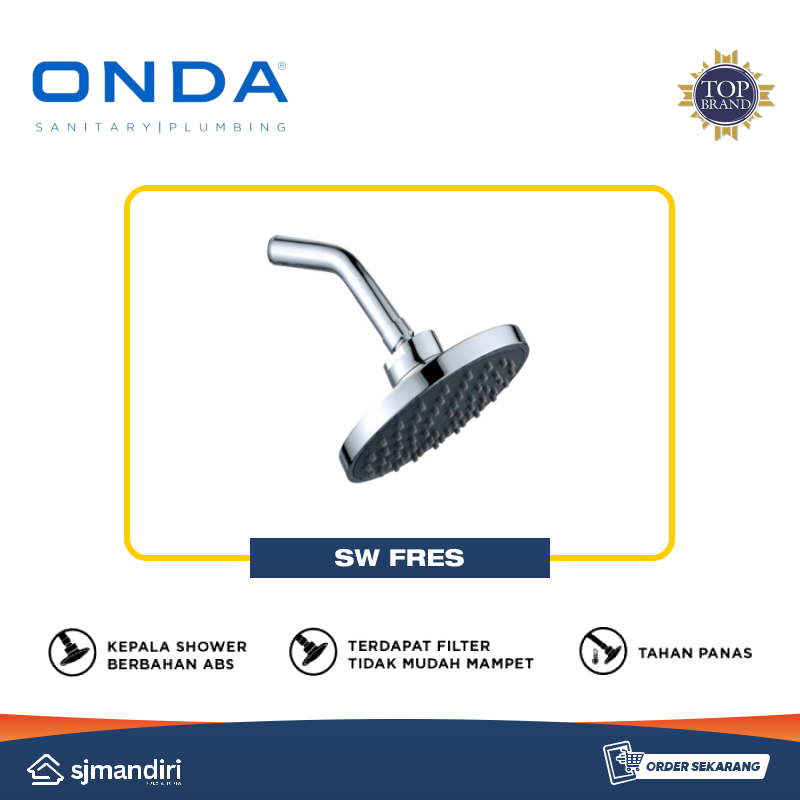 Shower Tembok ONDA SW FRES Wall Shower Kepala Sower Tempel Dinding