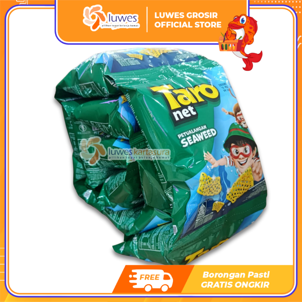 [GROSIR] Taro Net Seaweed Besar Snack Renceng Isi 10 Pcs Cemilan Murah