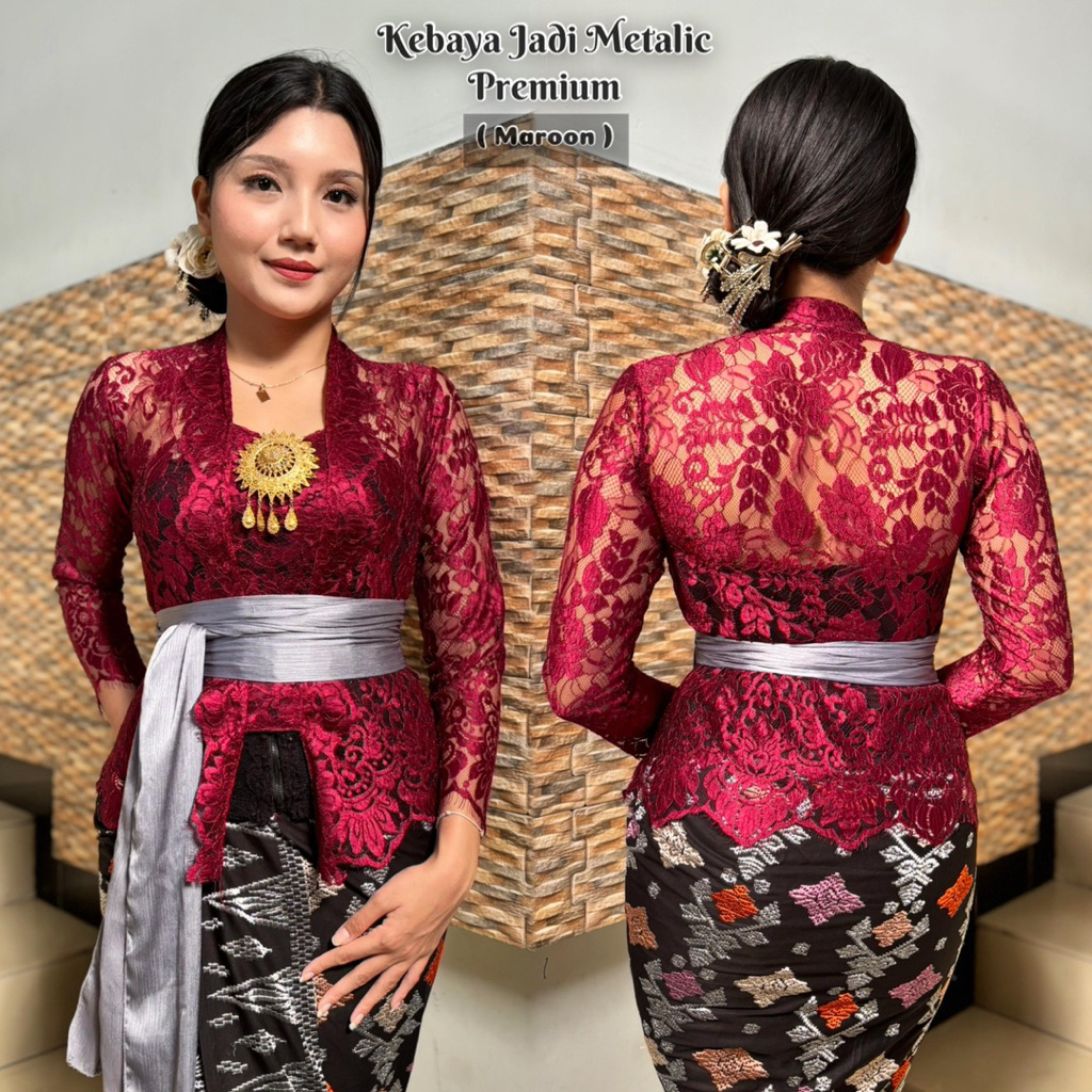 kebaya jadi metalik/kain kebaya metalik/kebaya metalik