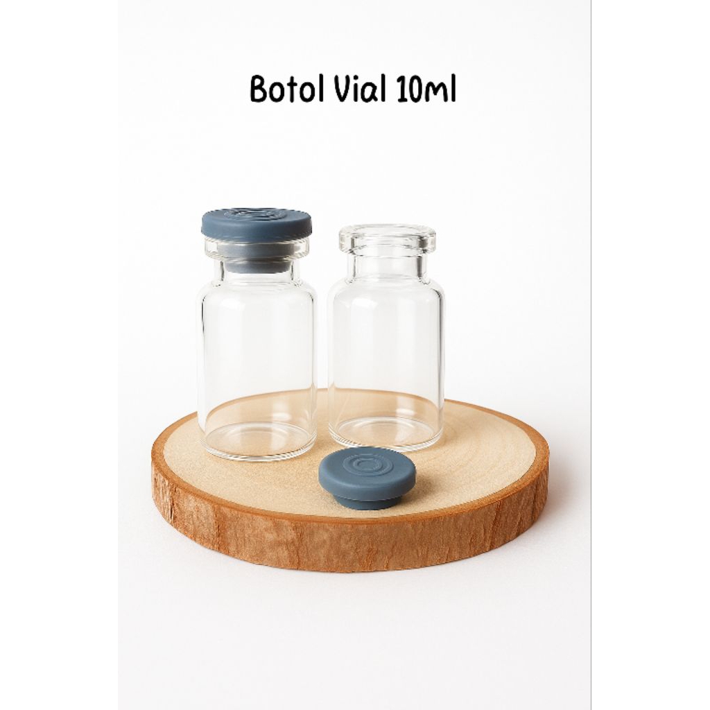 Botol Kaca Vial 10 ml / Botol Kaca Pinisilin / Botol Kaca 10ml / Botol Souvenir