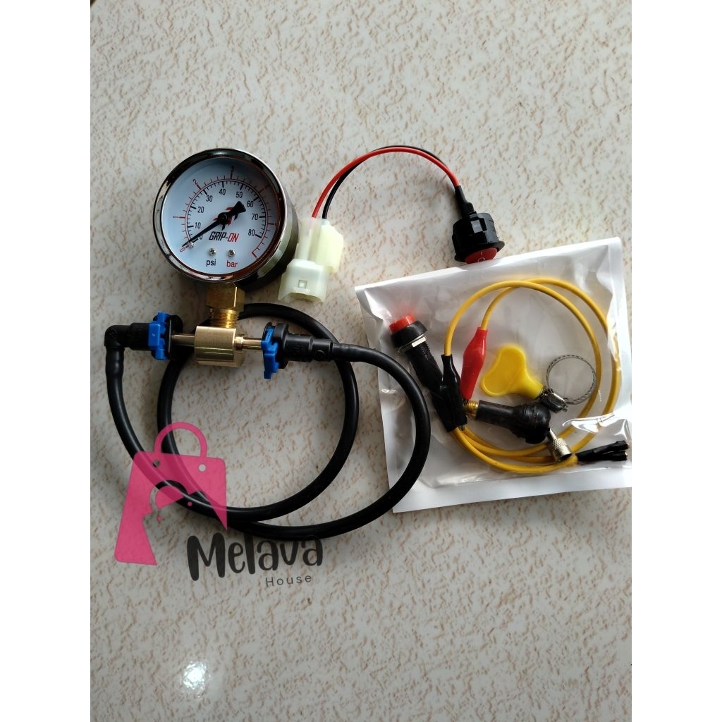 Alat ukuran tekanan fuelpump motor injeksi + alat Servis injektor motor dan mobil + soket dlc riset 