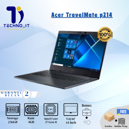 Acer TravelMate P214 core i5 Gen 11 Ram 8GB SSD 256GB