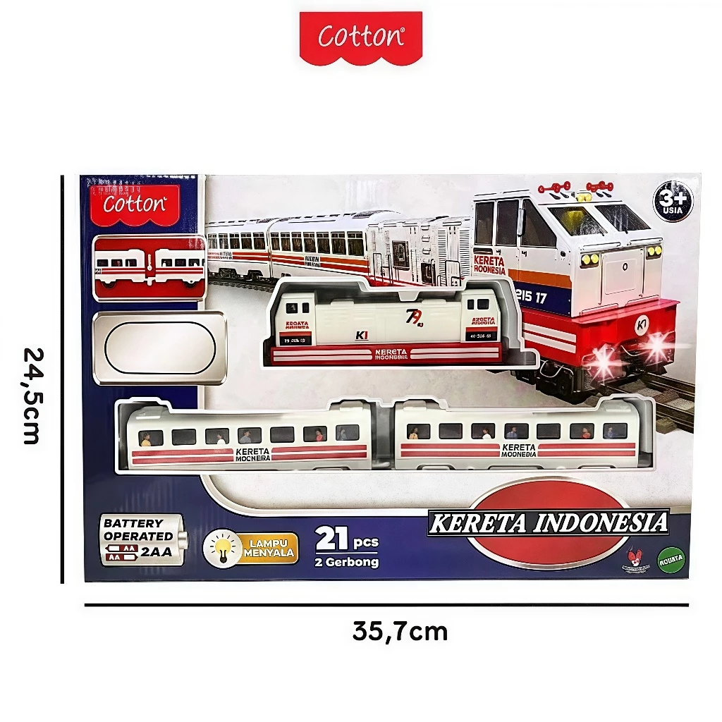 Mainan Anak Kereta Indonesia Mainan KERETA API INDONESIA 21 Pcs Train Set 49142