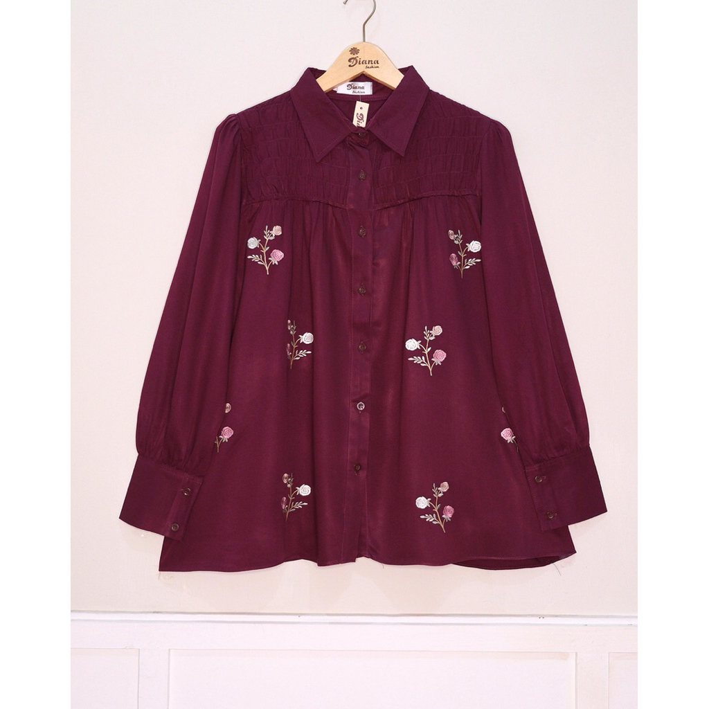 KEMEJA BORDIR TABUR SHOPPY RAYON VISCOSE TWILL YOHANA SALUR KATUN JEPANG / KEMEJA ADARA KATUN JEPANG