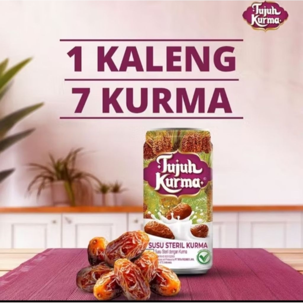 Tujuh Kurma/ Susu Steril Tujuh Kurma/7 Kurma/Susu Tujuh Kurma 189ml